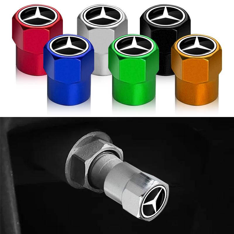 4Pcs Car Valve Stem Caps Cover Waterproof Car Accessories Goods For Mercedes Benz AMG GLA C E S G Class CLA GLK W211 W212 W213 Car Accessories