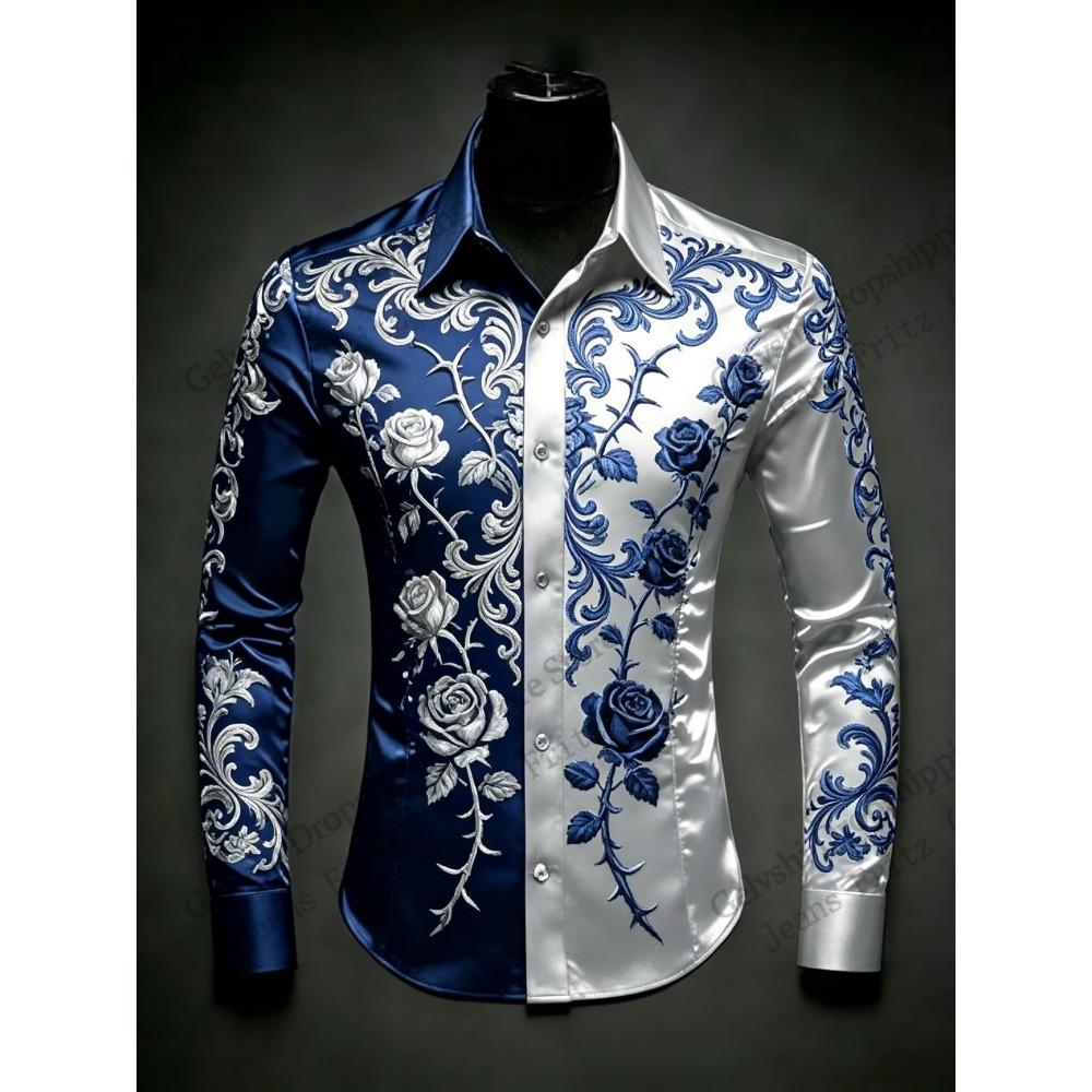Long Sleeve Button Up Luxury Golden Shirt Chinese New Year Dragon 3d Print Hawaiian Shirt Men Women Fashion Eagle Design Blouse