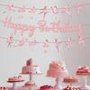 Paper Material Ballet Birthday Banner Pink Color Ballet Theme Set  Birthday Party