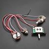 1V 1T Wiring Kit, 3 Way A500K Wiring Harness Prewired Guitar Wiring Hareness for Electric Guitar Bass Repair Replacement