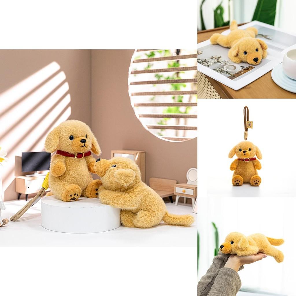 Pet Plush Dog Stuffed Toy Keychain With Soft Short Plush For Bags And Car Accessories