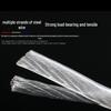 Galvanized Steel Wire Rope with Transparent Plastic Coating - 8mm Greenhouse Shading Net Drawstring & Clothesline