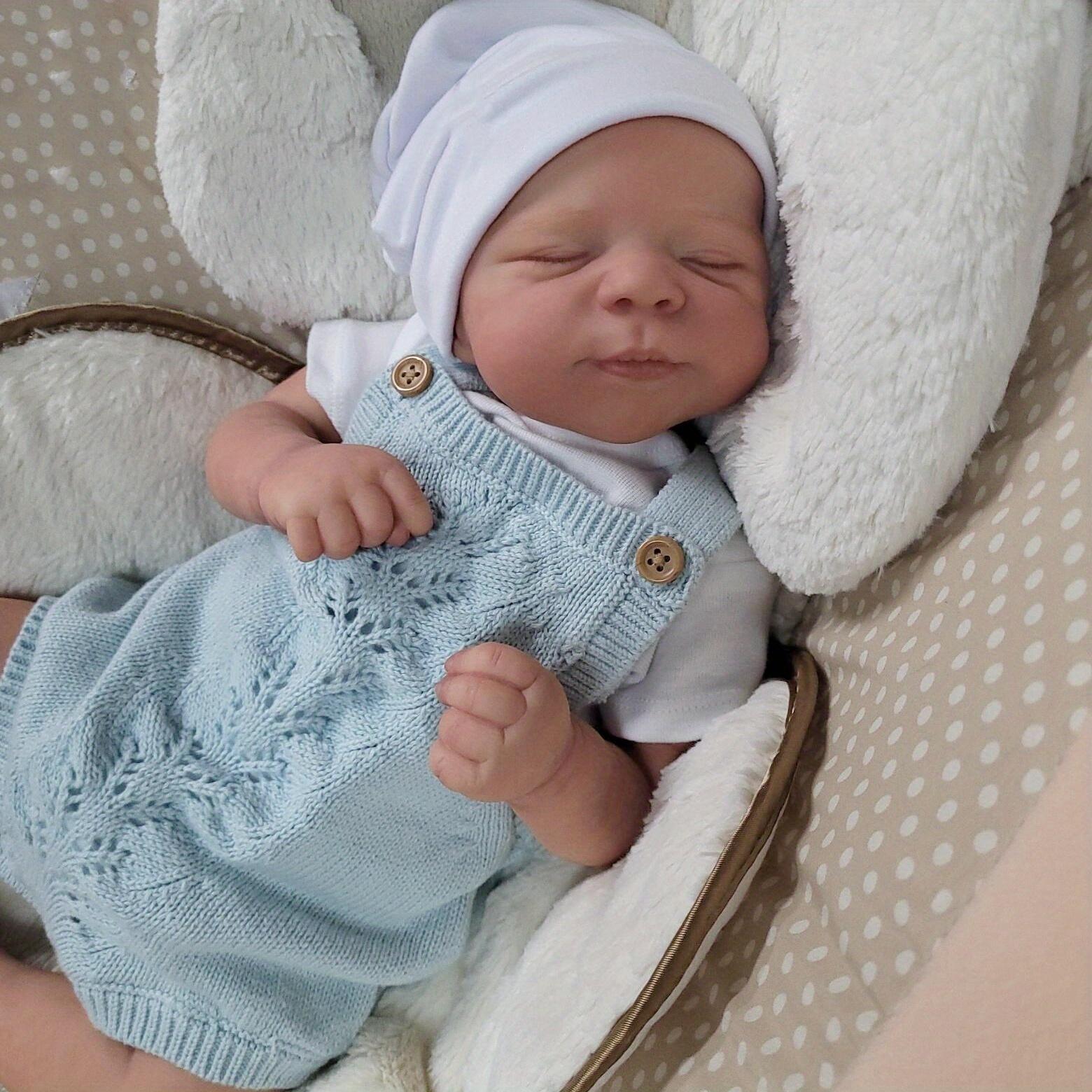 

BZDOLL 48см 3D-роспись с видимыми венами Тканевое тело Виниловые конечности Кукла-реборн 19 дюймов Реалистичная спящая девочка Игрушка для игрового дома Прекрасный подарок на день рождения cloth body doll