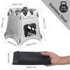 Oem Camping Wood Stove Folding Lightweight Stainless Steel Wood Burning Stoves Portable Backpacking Stove For Outdoor Picnic