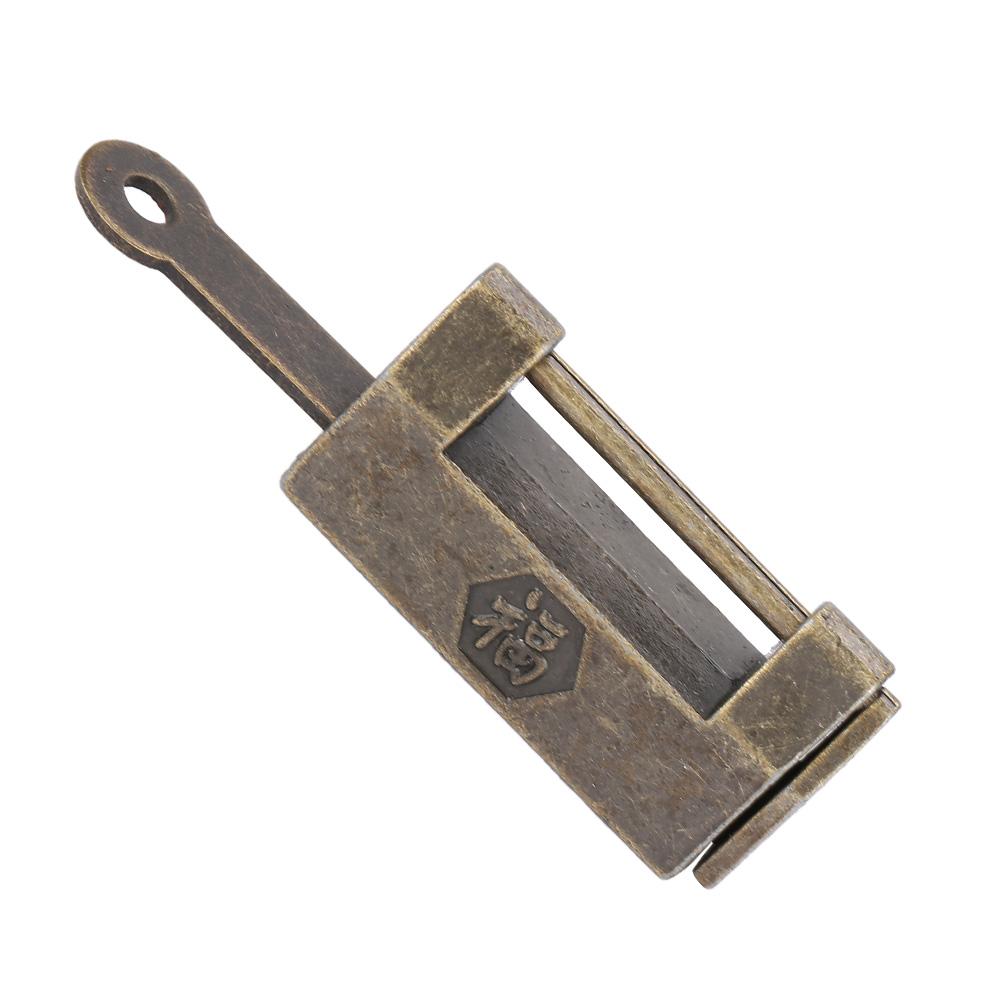 Chinese Vintage Padlock Antique Retro Lock Key for Jewelry Box Drawer (Small)