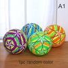 1Pc 22Cm Inflatable Beach Volleyballs Five Stars Tropical Leaf Print Pvc Pool Toys Summer Outdoor Sports Gear For Adults Kids