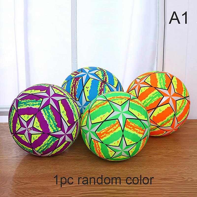 1Pc 22Cm Inflatable Beach Volleyballs Five Stars Tropical Leaf Print Pvc Pool Toys Summer Outdoor Sports Gear For Adults Kids