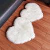 Double Heart Plush Imitation Wool Floor Mat for Living Room or Bedroom