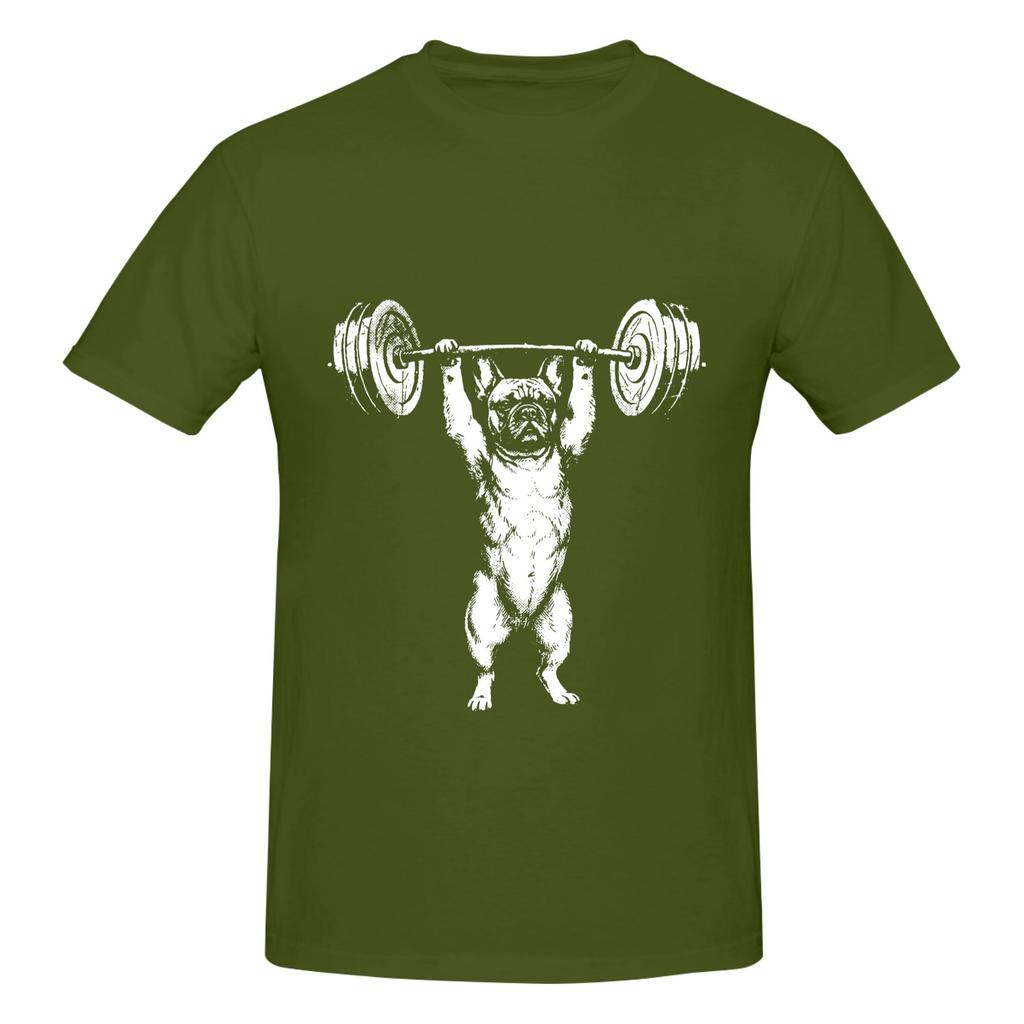 1 Piece Weightlifting Funny 100 Cotton Tshirt French Bulldog Tees Tops For Unisex