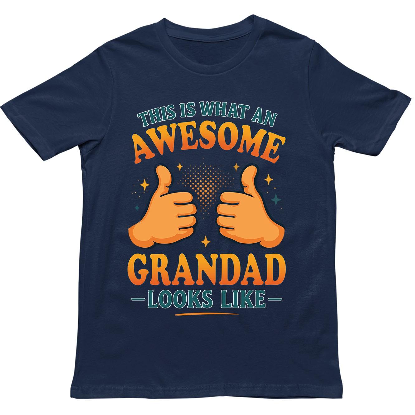 This is What an Awesome Grandad Looks Like T Shirt - Gift for Men, Women, kids S разноцветный