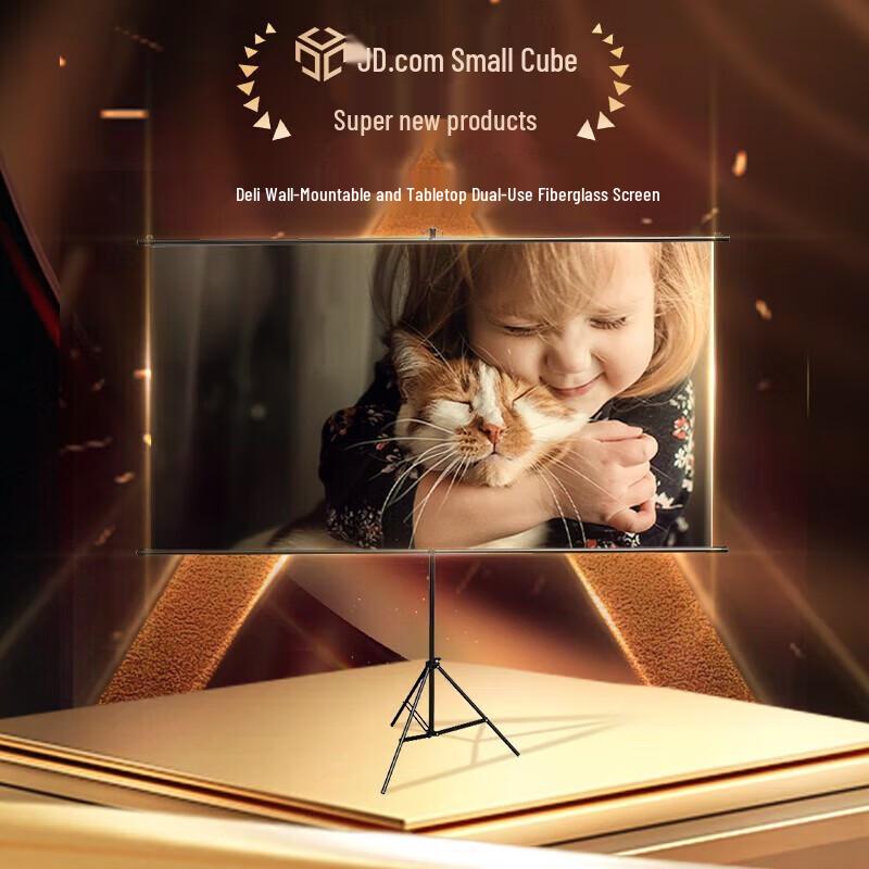 Deli Portable Projector Screen with Stand
