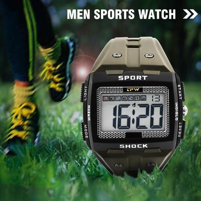 Orologio digitale Orologio sportivo da esterno Orologio da polso da nuoto impermeabile 50M Orologio da uomo a LED