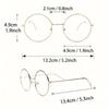 Vintage Round Metal Frame Decorative Glasses Lightweight Plain Eyewear Fashion Glasses Unisex