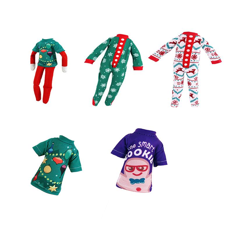 

1Pc Girl S Toys Doll Clothes Christmas Style Printing Bodysuit Top Sleeping Bag For 30Cm Doll Diy Accessories