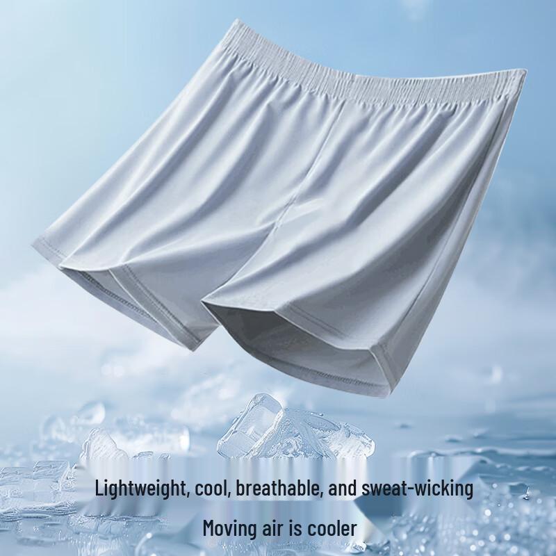 Langsaha Men's Ice Silk Boxer Shorts