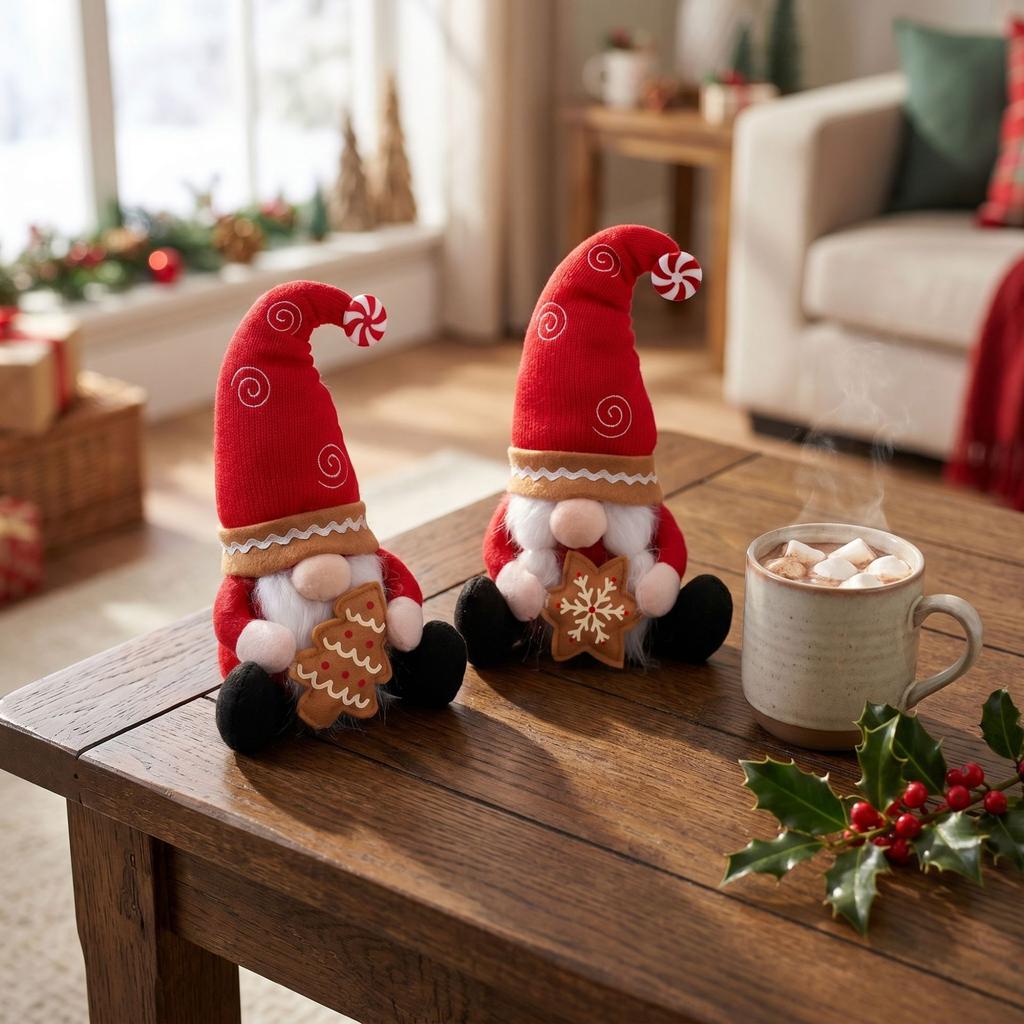 Christmas Decoration Faceless Doll Fairy Figurine Cookie Decoration Goblin Toy Display Piece