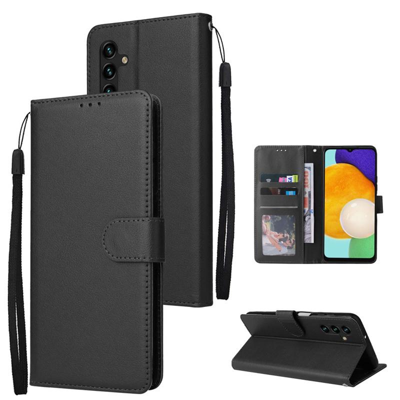 Für Samsung Galaxy A04S Lederhülle auf sFür Coque Samsung A04S A 04s SM-A047F Hülle Klassischer Stil Flip Wallet Handyhülle Fundas