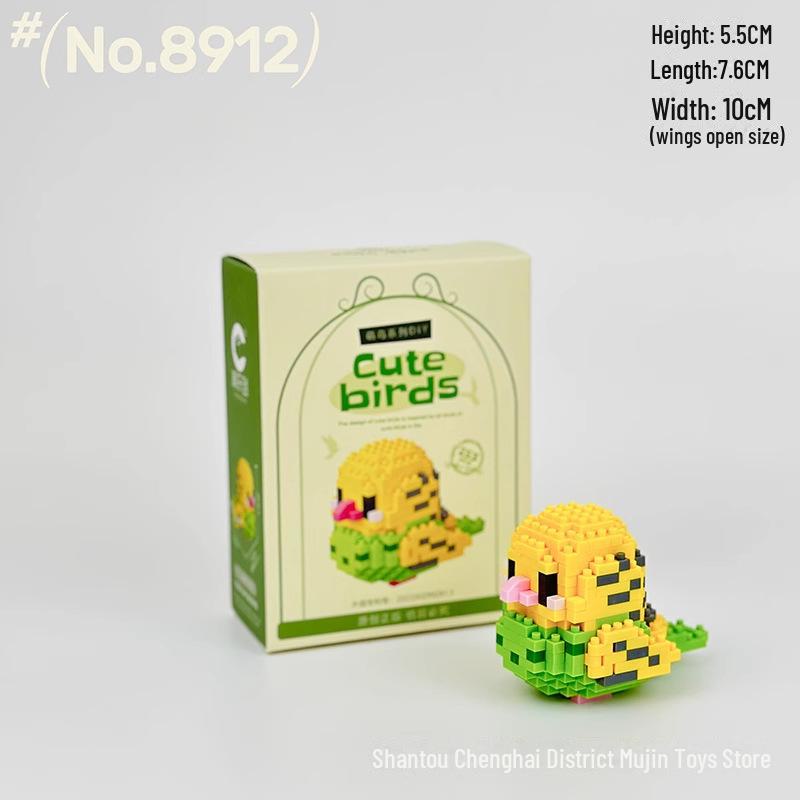 

Чао Ле Чуанг Милая Птичка Конструктор: Игрушка для кореллы из микрочастиц для девочек - Модель трогательного украшения