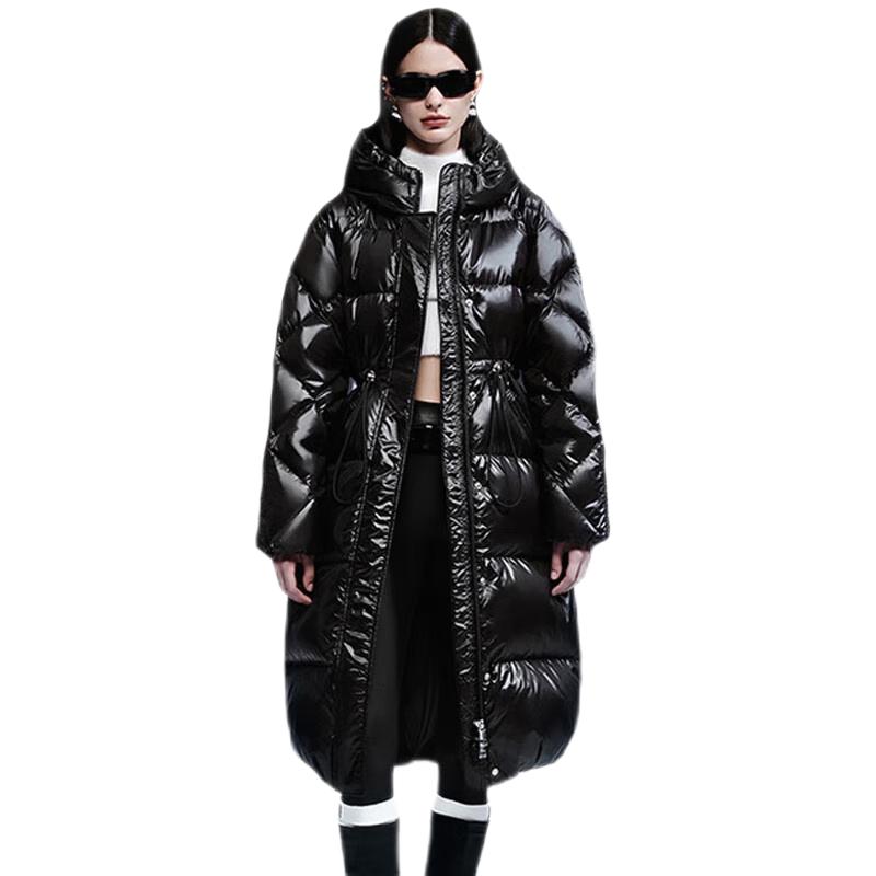 

Jinyujie Women s Hooded Loose Fit Long Down Puffer Jacket L