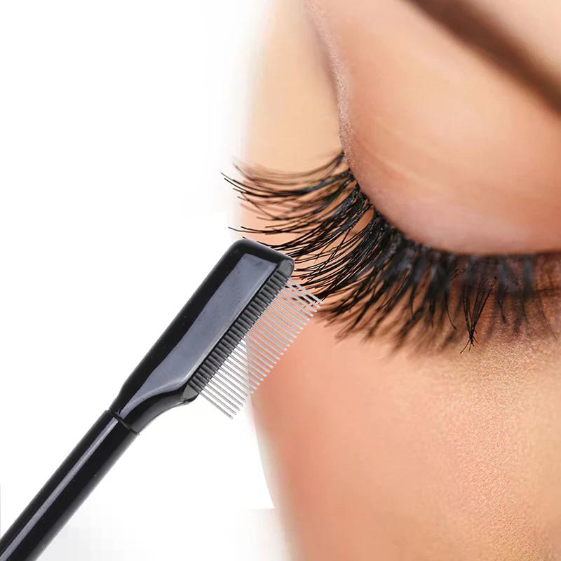 1pcs Steel Eyebrow Eyelash Comb Extension Brush Metal Comb Makeup Brushes Tool High Qualit