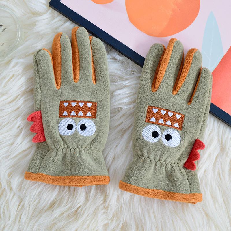 Süße Cartoon Kinder Winter Warme Handschuhe Polarfleece Verdickt Mädchen Jungen Vollfinger Fäustlinge Für Kinder Outdoor-Handschuhe
