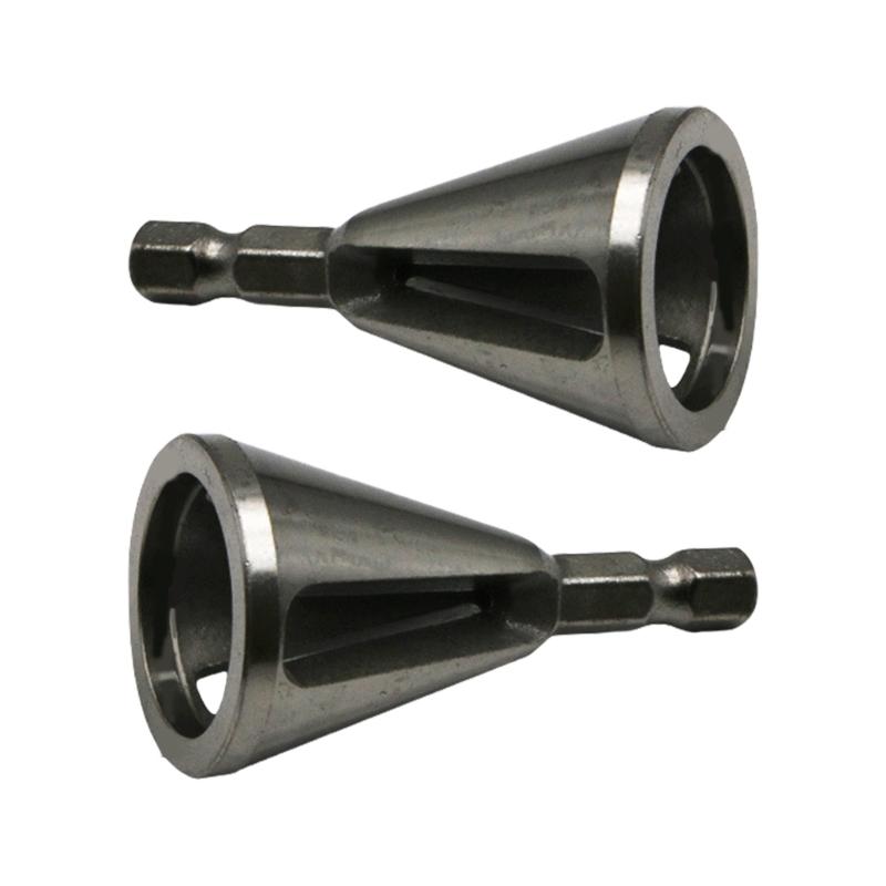 2 Stück Entgratwerkzeug für Außenanfasung Metall Sechskantschaft Trimmbohrer für Metallschraube Schnelles Entfernen von Gratentfernung