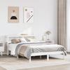 VidaXL Bed Frame with Headboard White 120x200 Cm Solid Pine Wood, Bed, Bedroom Furniture, Wooden Bed, Bed 3305721