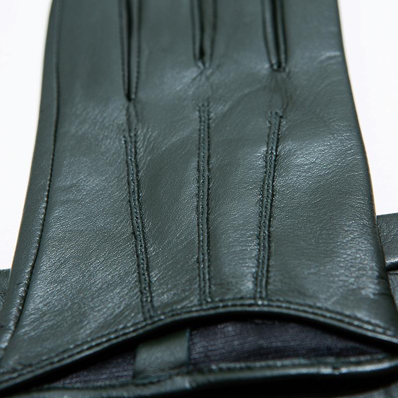 Sheepskin Gloves Touch Screen Patterned Women's Genuine Leather Gloves Short Leather Gloves  Fashion Gloves