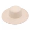 Wide Brim Felt Hat Hepburn Style Panama Hat New Flat-top Cap  Jazz