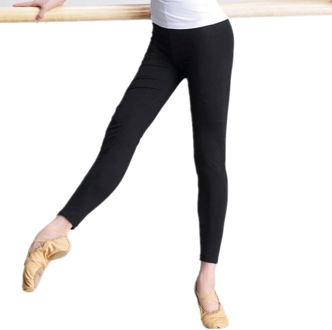 Little Thing Ballet Cropped Rhythmic Gymnastics Dance Size Junior/Adult Pants, Length, Cotton, Costume, Practice, Black, 155-180cm (L (165-170cm))