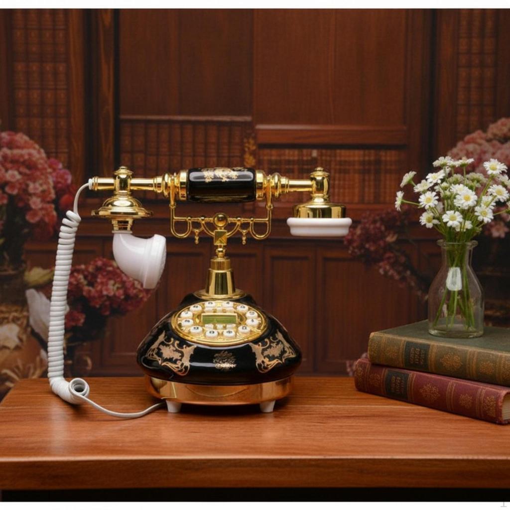 Decorative Antique Style Telephone Glossy Elegant Retro
