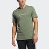 Adidas Graphic Print Crew Neck Sports Tee Men Tops Green GM1208