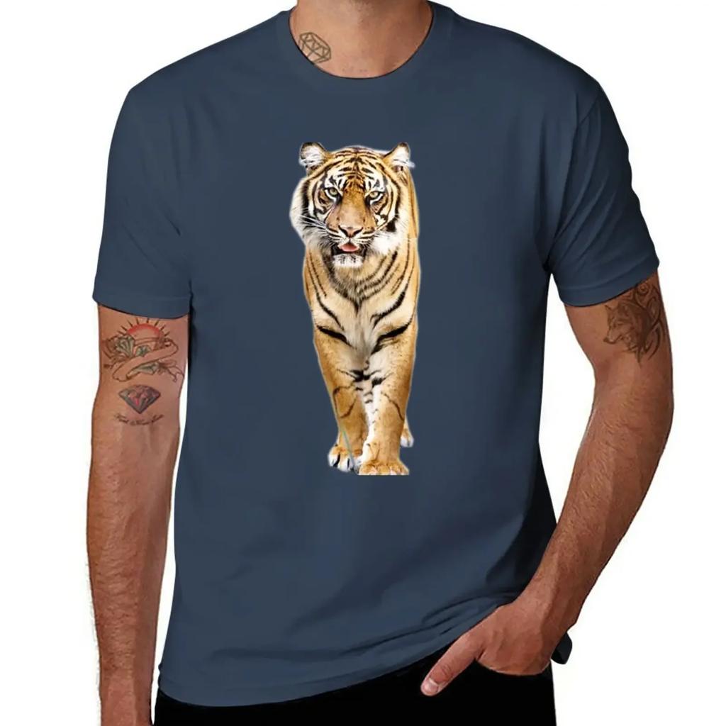 Tiger T-Shirt oversized customs animal prinfor boys mens workout shirts