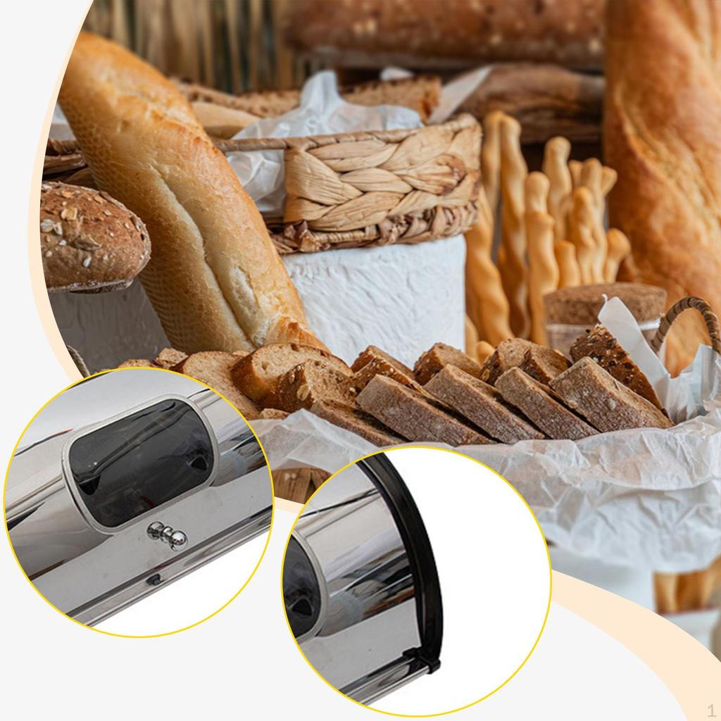 Chlebník s rolovacím víkem Box Kuchyňská deska Skladování chleba pro statek