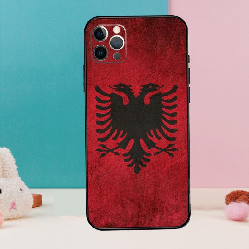 Albanian Flag Phone Case For iPhone 17 Air 16 14 13 12 11 15 Pro Max 12 13 mini 15 16 Plus 16e Cover Coque