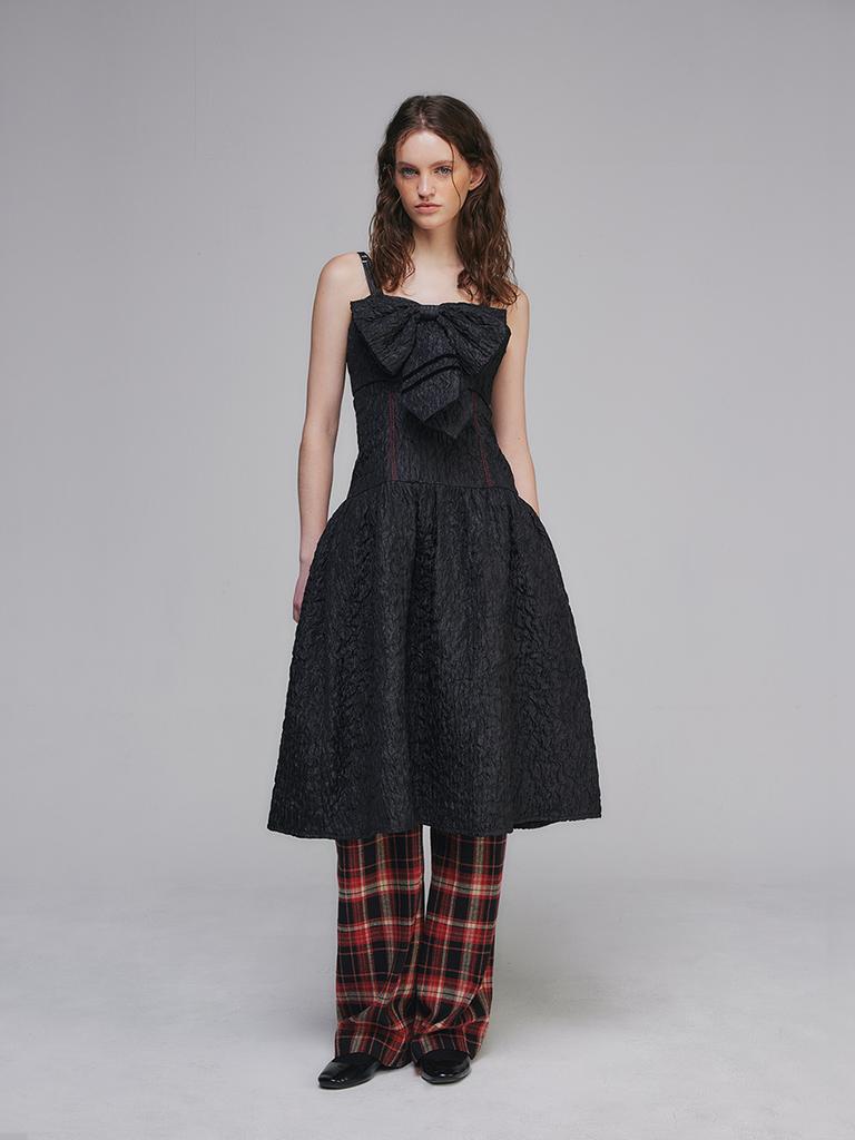 Kisserihe Bustier Shirred Dress_Black
