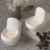 Handmade Candle Holder Molds 3D Toilet Shape Toilet Storage Mold Silicone Toilet Mold  Home Decor