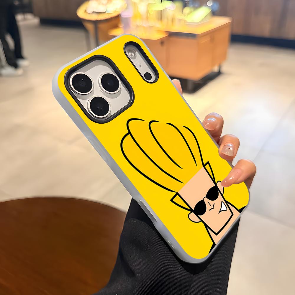 Johnny Bravo Anime Phone Case For IPhone 17 Air 16 E 15 14 Plus 13 12 11 Pro Max Jelly 2 In 1 Protective Case