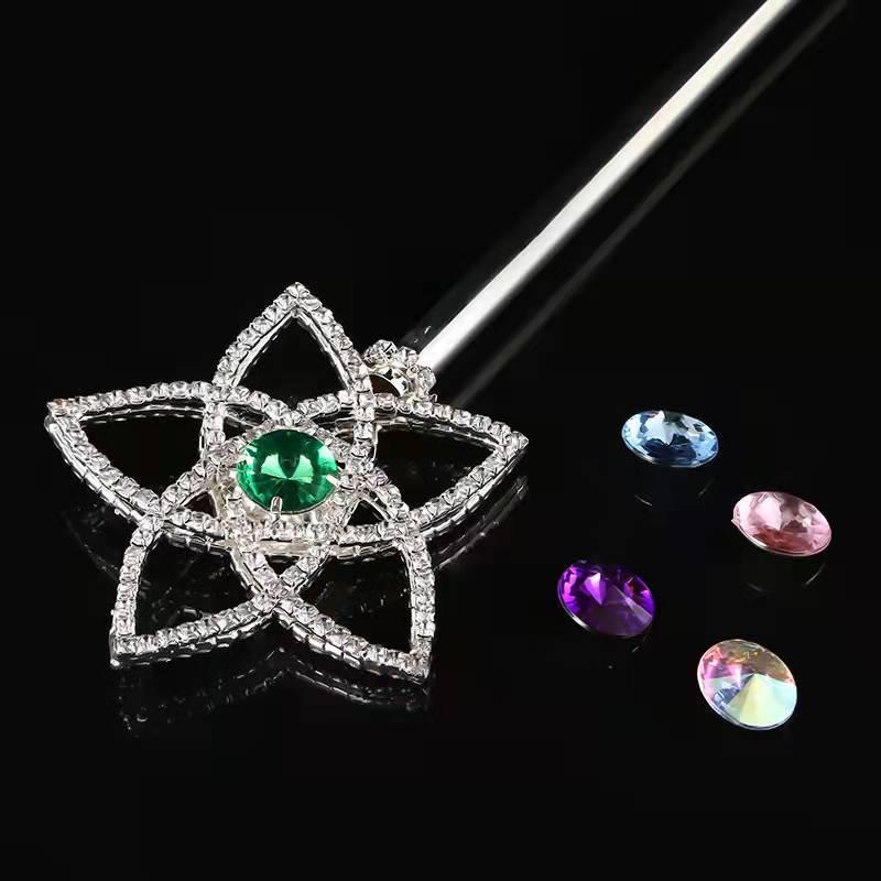 Princess Rhinestone Star Scepter Crown Fairy Wand
