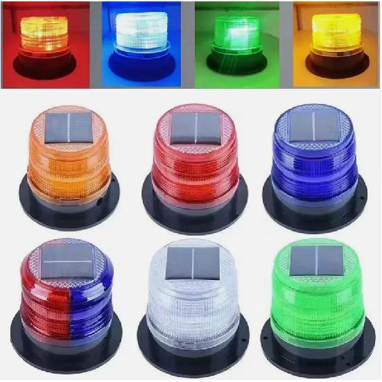 Feu d'avertissement stroboscopique à énergie solaire Aimant de toit de voiture Lumière stroboscopique LED Feu de balisage LED clignotant pour accessoire de Voiture Camion