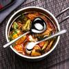 New Thicken Stainless Steel Spoon Long Handle Cooking Utensils Hot Pot Scoops Stainless Steel Soup Spoon Kitchen