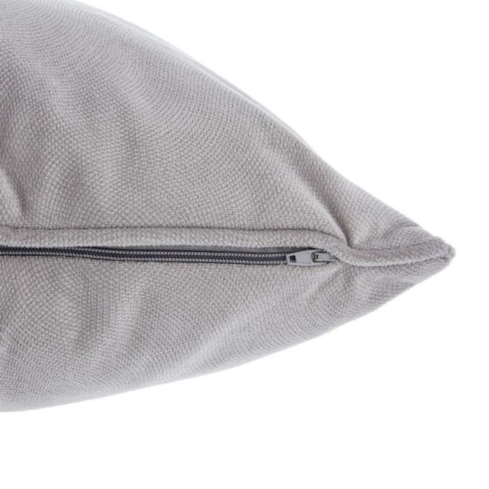 Coussin "Lilou" Effet velours 30 x 50 cm Atmosphera - Gris clair
