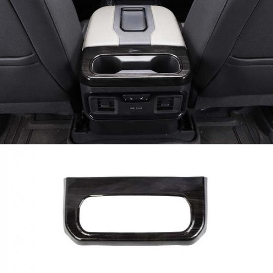 Black Wood Interior Steering Center Console Cover Trim For Chevy Silverado +