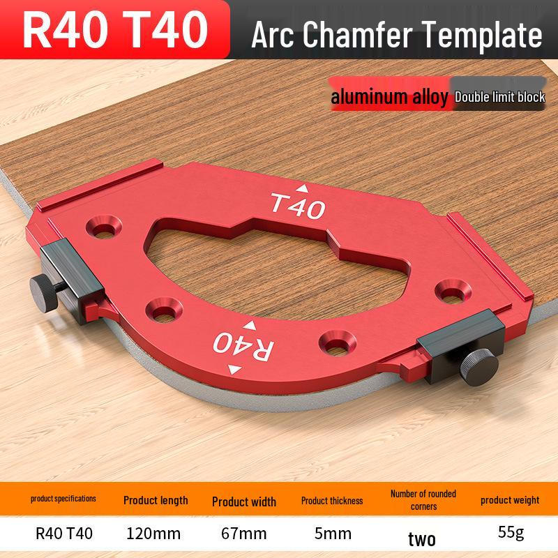 Aluminum Alloy Round Corner Trimming Tool for Woodworking