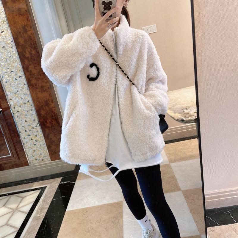 Five-color double-sided coral fleece jacket winter fleece thickened cardigan new thermal turtleneck zipper sweater women's fleece shirt