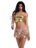 Sequined Tassel Skirt with Shorts - Latin Dance Performance Costume for Women