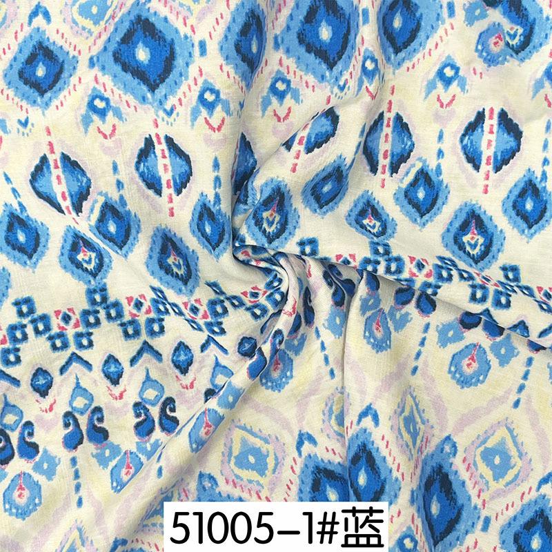 By Meter 1 meter X 1.4 meter Digital Print Viscose Fabric Rayon Material For Dress Robe
