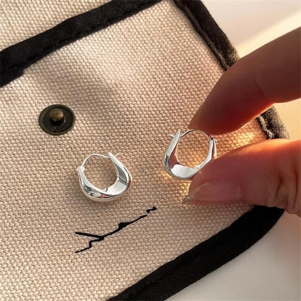 Versatile Chunky Hoop Earrings Simple Ear Pendant Vintage Drop Earrings  Women
