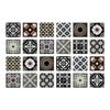 24pcs Mandala Wall Stickers Kitchen Self-Adhesive Waterproof Tile Stickers Bathroom Decor Moroccan Pvc Decal