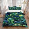 3pcs Animal-themed Peacock Feathers Soft and Comfortable Breathability, Bedding Set, Machine Washable, Suitable for All Seasons167